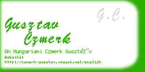 gusztav czmerk business card